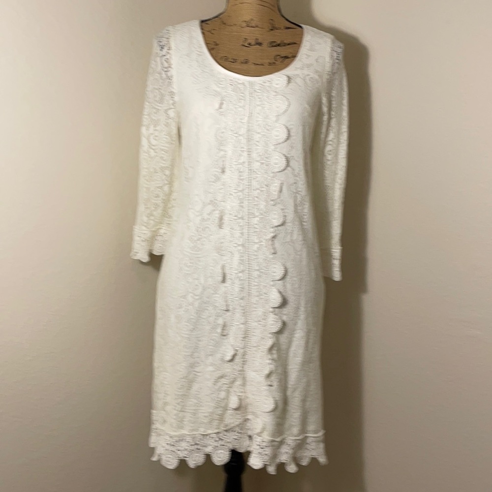 Jessica Howard Vintage Scallop Lace Dress